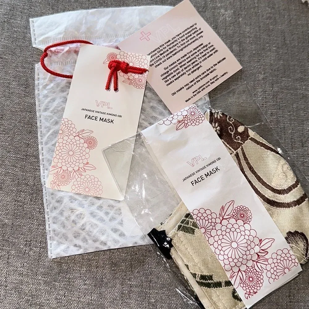 VPL for Athleta Japanese Vintage Kimono OBI Face Mask!